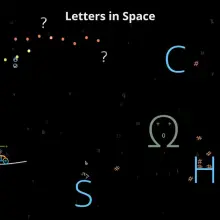 Lettres dans l'espace