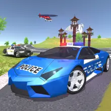 Simulateur de voiture de police 3D